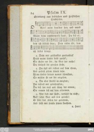 Psalm IX. Errettung aus leiblichen und geistlichen Trübsalen.