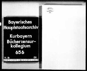 Verkauf von in- und ausländischen Büchern durch die bayerischen Buchhändler