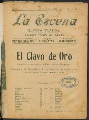 El clavo de oro : comedia en tres actos