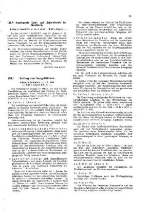 Anerkannte Lehr- und Anlernberufe im Handwerk : [Amtliche Erlasse] ; [Amtlicher Teil]