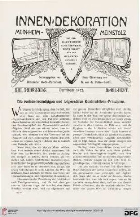 Die verstandesmäßigen und folgerechten Konstruktions-Prinzipien