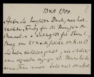 Nr. 8: Brief von Ludwig Traube an Edward Schröder, München, 13.12.1900