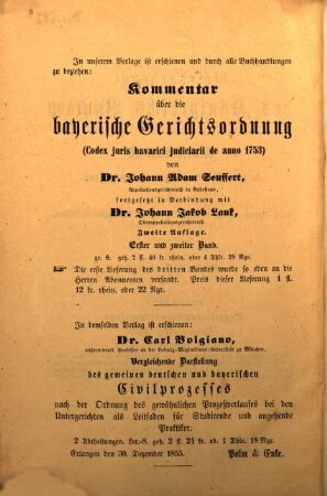 Die Gesetzgebung des Königreichs Bayern seit Maximilian II. : mit Erläuterungen, 2,2. Staats- und Verwaltungsrecht ; Bd. 2
