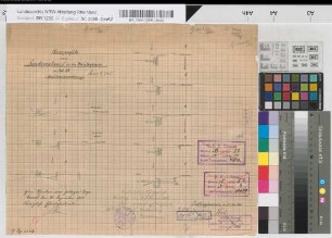 Querprofile zum Sonderentwurf für den Wegübergang in Stat. 98 (Dorfstraßenverlegung), o. M. Stnr.: 96, Iwü, Bunr.: 22, Blnr.: 2