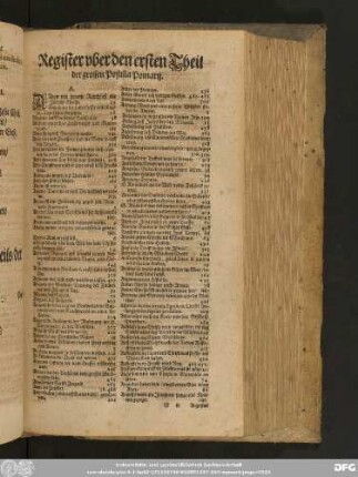 Register uber den ersten Theil der grossen Postilla Pomarii.