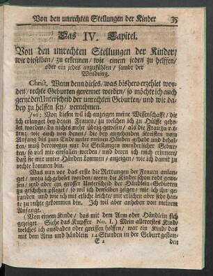 Das IV. Capitel. Von den unrechten Stellungen der Kinder
