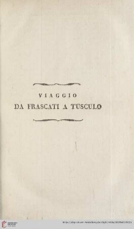 Viaggio da Frascati a Tusculo