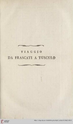 Viaggio da Frascati a Tusculo