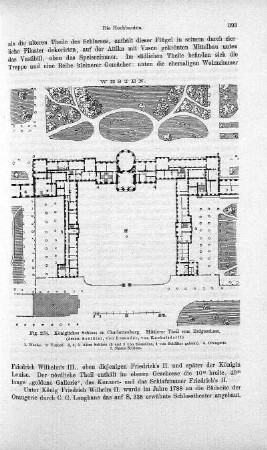 Fig. 278. Königliches Schloss zu Charlottenburg. Mittlerer Theil vom Erdgeschoss