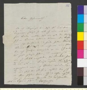 Brief von Goethe, Christiane von an Goethe, Johann Wolfgang von