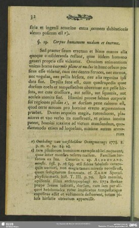 §. 19. Corpus humanum nudum et inerme
