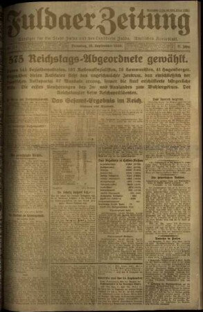 Ausgabe vom Dienstag, den 16. September 1930.