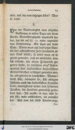 II. Von der Nothwendigkeit einer religiösen Aufklärung ...