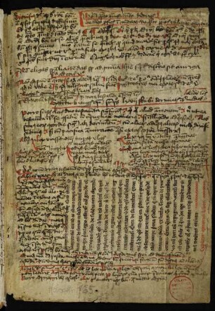 Fragment 3 (Teil 1, Vorsatz, 13. Jh., 1. Hälfte, siehe auch hinten)
