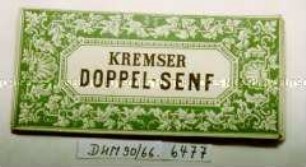 Etiketten "Kremser Doppel-Senf"