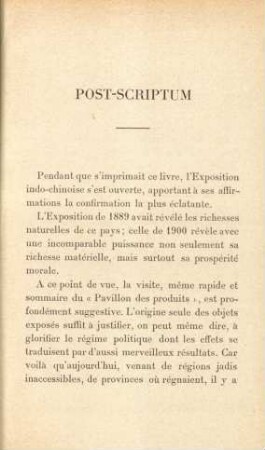 Post-Scriptum