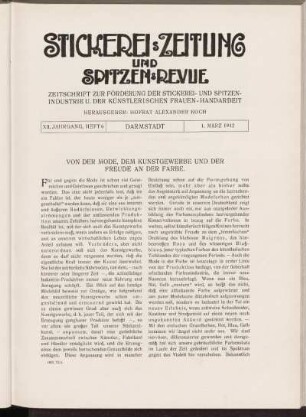 Von der Mode, dem Kunstgewerbe und der Freude an der Farbe.