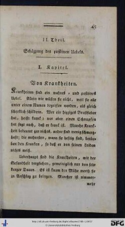 II. Theil. Schäzzung des positiven Übels.