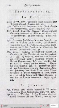 Jurispridentia (Nr. 3735 - 3773)