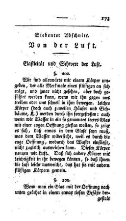Elasticität und Schwere der Luft