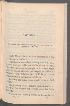 Capítulo C - De cómo á pesar de lo sucedido quedaba muy oscuro el porvenir de Martin.