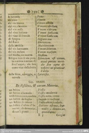 Cap. XXXIII. De Vestibus, & earum Materia