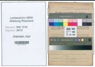 Entnazifizierung Karl Wallrafen , geb. 24.12.1880 (Schlosser)
