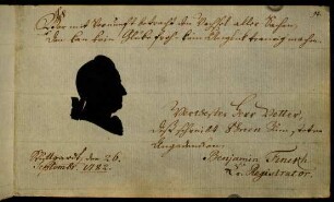 94r, Benjamin Finckh, Cr. Registrator (Silhouette). Stuttgart, 26.09.1782.