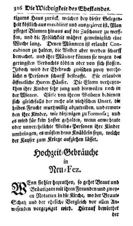 Hochzeit-Gebräuche in Neu-Fez.
