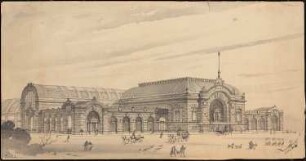 Bahnhof, Luzern Projekt A: Perspektivische Ansicht