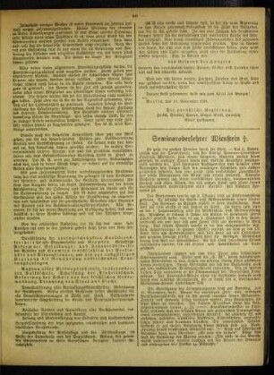 Seminaroberlehrer Wienstein : [Nekrolog]