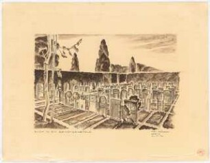 Friedhofsgestaltung: Perspektivische Ansicht Gräberfelder