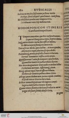 Hodoeporicon Itineris Constantinopolitani