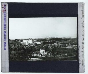 Bellotto, Blick auf die Villa Perabò in Gazzada (Mailand Brera 213)