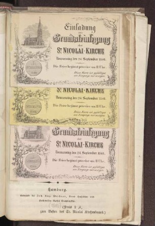 Einladung Grundsteinlegung der St. Nicolai-Kirche