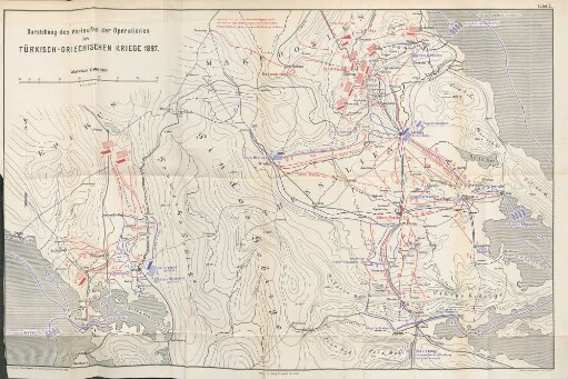 Tafel 2. Darstellung des Verlaufes der Operationen im Türkisch-Griechischen Kriege 1897
