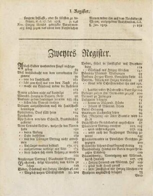 Zweytes Register