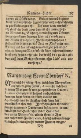 Namenstag Herrn Christoff N.