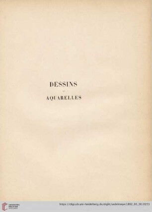 Dessins et Aquarelles (Nr. 142 - 171)