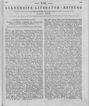 Wachler, L.: Lehrbuch der Litteraturgeschichte. 2. Aufl. Leipzig: Barth 1830 (Beschluss der im vorigen Stück abgebrochenen Rezension)