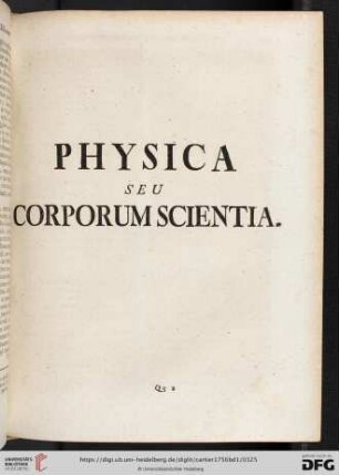 Physica seu corporum scientia