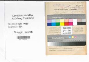 Entnazifizierung Heinrich Fluegge , geb. 28.08.1890 (Steiger)