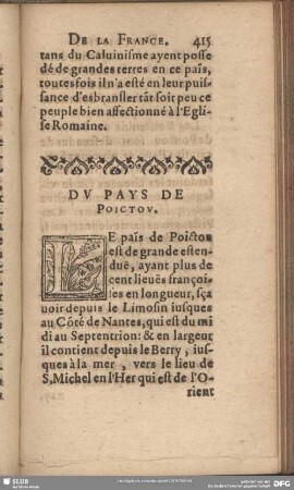 Du Pays De Poictou