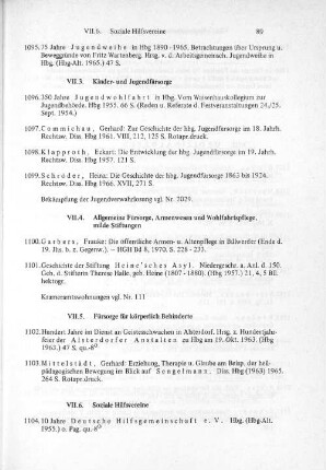 VII.6. Soziale Hilfsvereine
