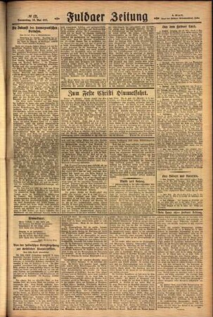 Zweite Ausgabe vom Donnerstag, den 26. Mai 1927.