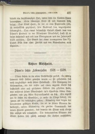 Achter Abschnitt. Dürer's letzte Lebensjahre. 1521-1528.