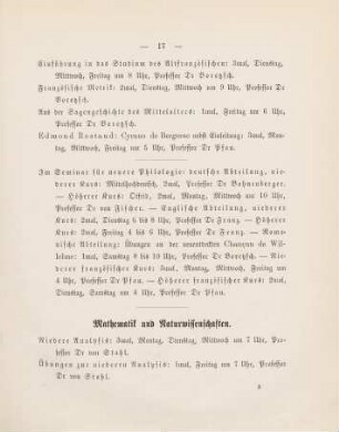 17-22, Mathematik und Naturwissenschaften