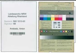 Entnazifizierung Anton Anstoetz , geb. 01.02.1897 (Former)