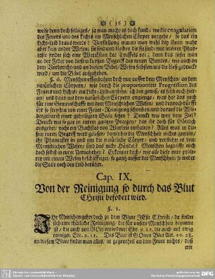 Cap. IX. Von der Reinigung so durch das Blut Christi befodert wird