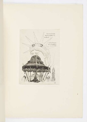 Les Ascencionnistes dans la couronne de la Liberté..., Blatt 46 der Folge "L’Exposition Universelle 1878"
